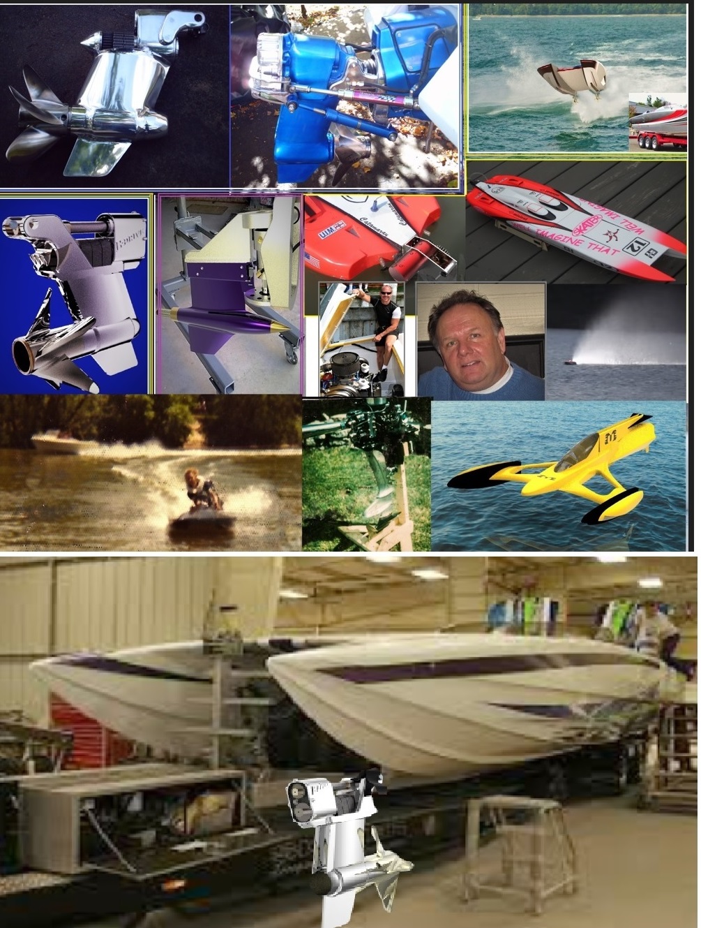 Dan Brown with a friend working on outdrives
